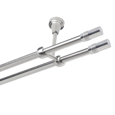 Garnýž kovová dvouřadá 19mm Cylinder double nerez