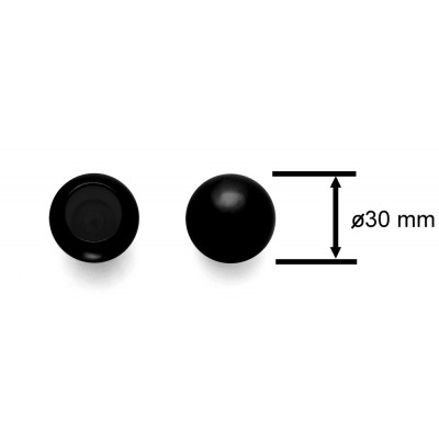 Garnýž kovová jednořadá 16mm Koule černá