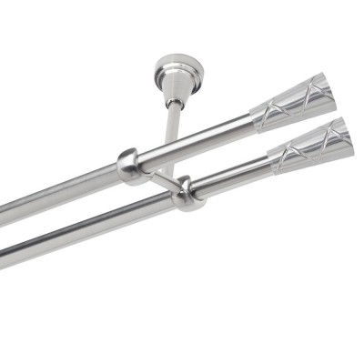 Garnýž kovová dvouřadá 19mm Trapezium double nerez