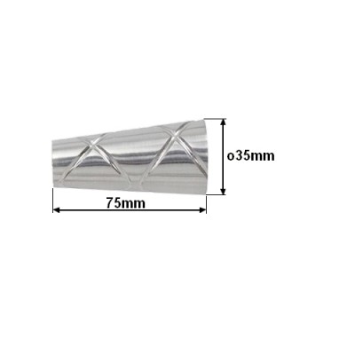 Garnýž kovová dvouřadá 19mm Trapezium double nerez