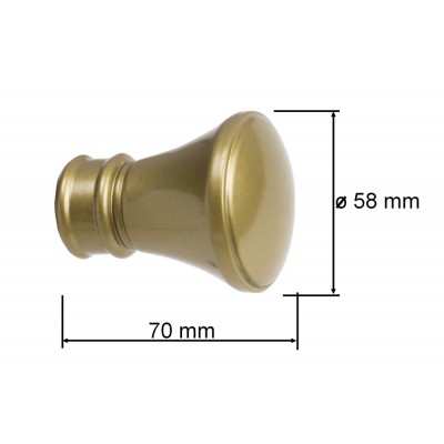 Garnýž kovová dvouřadá 25/16mm Koloseo zlatá antik