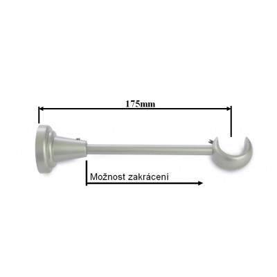 Konzole jednořadá pro tyč 25mm stříbrná mat