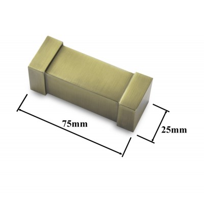 Garnýž kovová hranatá jednořadá 20x20mm Zanotti mosaz antik