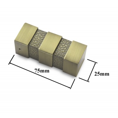 Garnýž kovová hranatá jednořadá 20x20mm Verona mosaz antik