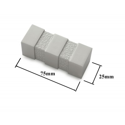 Garnýž kovová hranatá jednořadá 20x20mm Verona satina