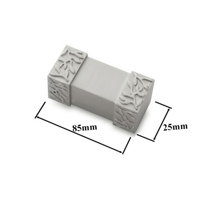 Garnýž kovová hranatá jednořadá 20x20mm Roma satina