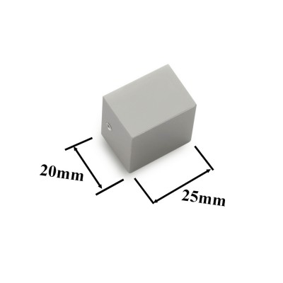 Garnýž kovová hranatá dvouřadá 20x20mm Klasik satina