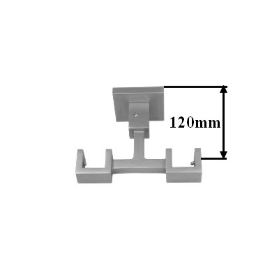 Garnýž kovová hranatá dvouřadá 20x20mm Klasik satina