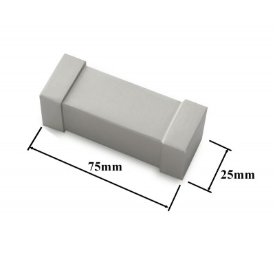 Garnýž kovová hranatá dvouřadá 20x20mm Zanotti satina