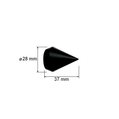 Garnýž kovová jednořadá 16mm Hrot černá
