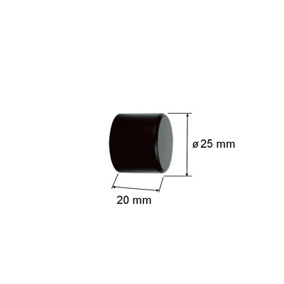 Garnýž kovová jednořadá 16mm Pullo černá