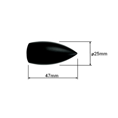 Garnýž kovová jednořadá 16mm Špice černá
