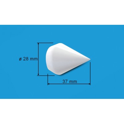 Garnýž kovová jednořadá 16mm Hrot bílá